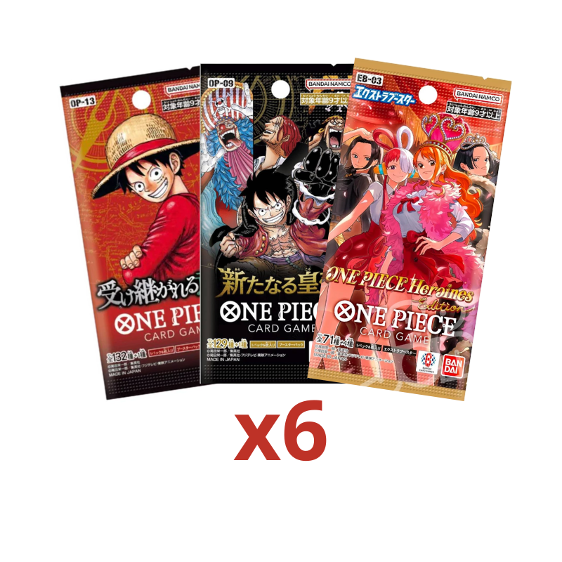 Bundle 6 Bustine One Piece Jap (2x Tipo)